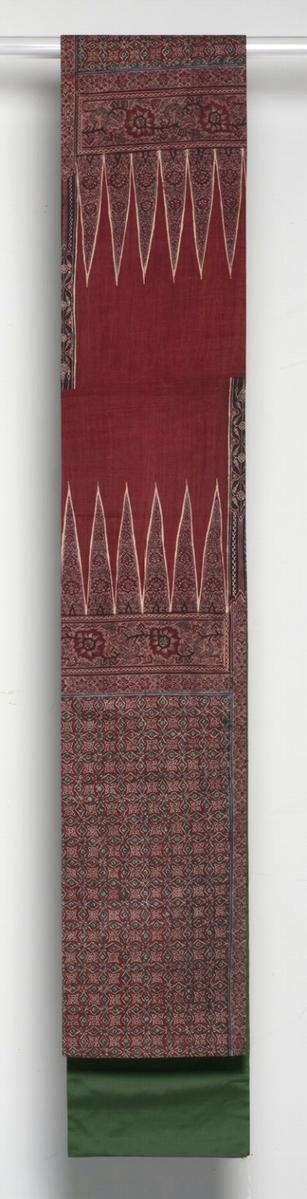 Woman's obi (sash) with floral and geometric patterns