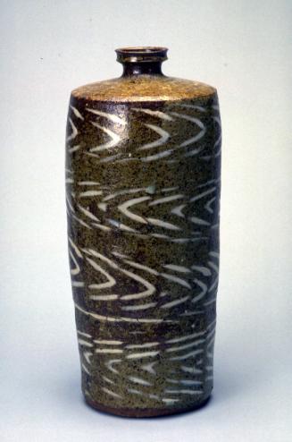 Bottle with flowing-water design