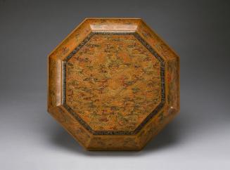 Octagonal box with dragons