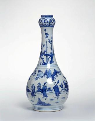 Vase with a scene of Daoist immortals celebrating longevity