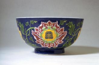 Bowl with characters for happiness and longevity
