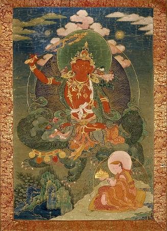 The lama Khedrup-jey and the bodhisattva Manjushri