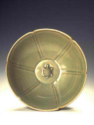 Bowl with six scalloped divisions