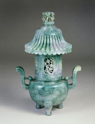 Incense burner in shape of temple