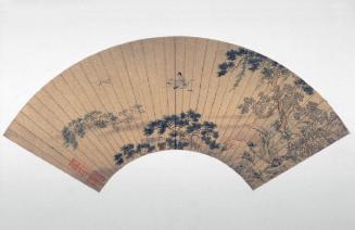 Ten Leaves of Fan Paintings and a Leaf of Colophon