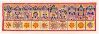 The ten incarnations of the Hindu deity Vishnu