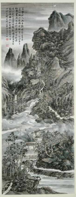Landscape after Kuncan’s Painting of a Thatched House on Mount Tiantai
