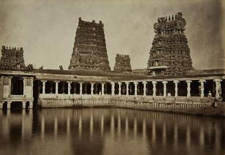 Minakshi Temple with tank in foreground