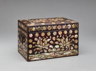 Box with lotus motif