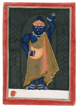 The Hindu deity Krishna in the form of Shri Nathji