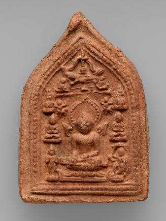 Votive tablet with six scenes of the life of the Buddha