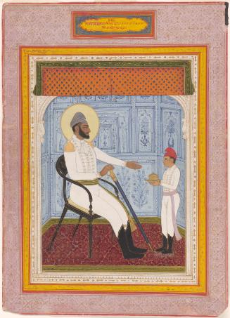 Maharaja Karam Singh of Patiala and his son