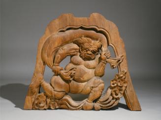 Architectural carvings of the Wind God (Fujin)