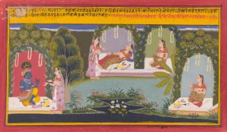 Radha and Krishna: a page from the Gita Govinda