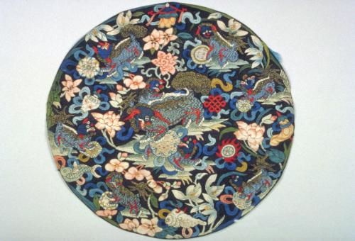 Rondels with nine lions, one of a pair