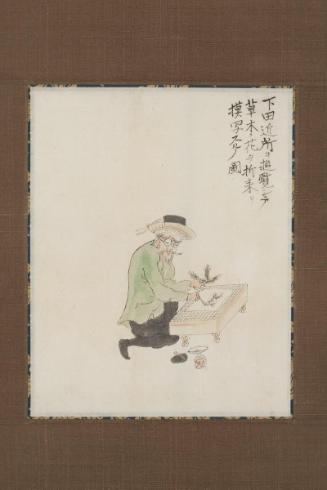 Picture of Wandering around the Shimoda Area Plucking Flowers and Sketching Them, from the Black Ship Scroll