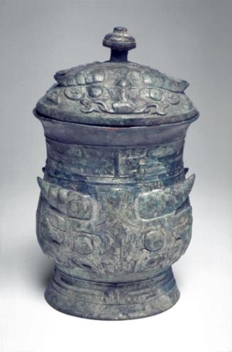 Ritual wine vessel with lid (zhi)