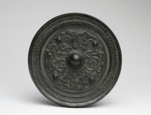 Mirror with Daoist personages