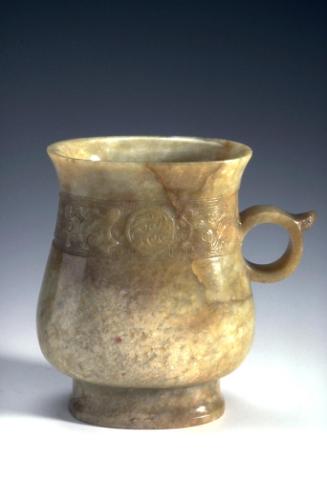 Cup in the ancient bronze form zhi