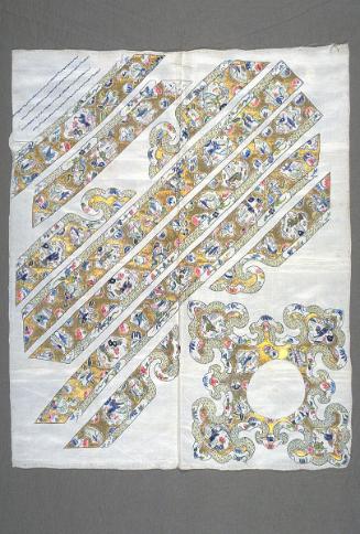 Panel from jacket or robe