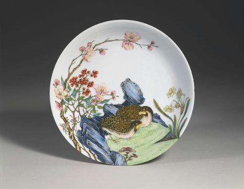 Saucer with motifs celebrating prosperity