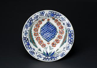 Plate with floral decoration