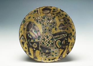 Bowl with design of warrior on horseback
