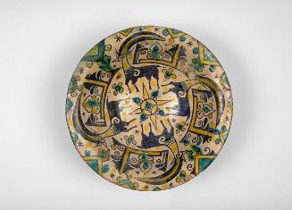 Bowl with design of wild goats
