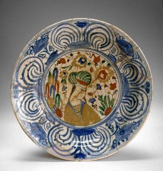 Dish with figure of a turban-clad youth
