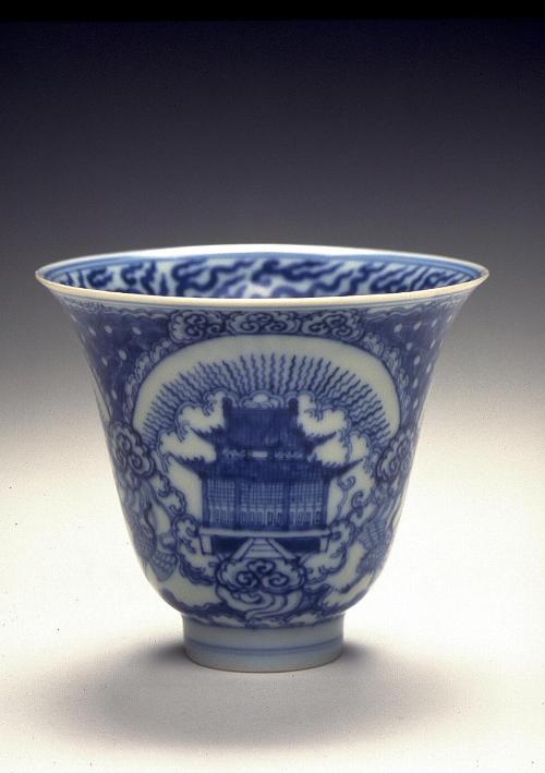 Cup with a scene of Daoist temples