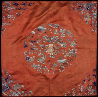 Table cover with auspicious flowers