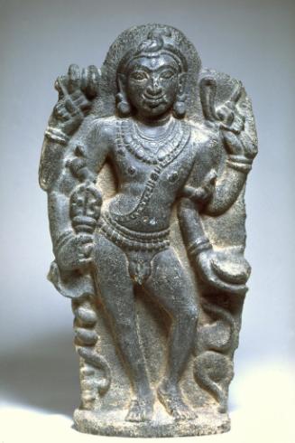 The Hindu deity Shiva in the fierce form of Bhairava