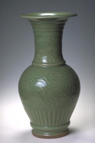 Tall vase with flaring lip