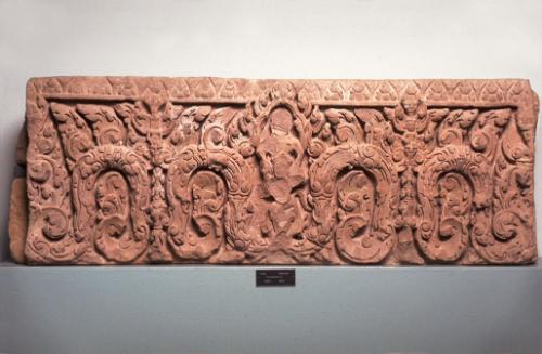 Lintel with the Hindu deity Vishnu riding Garuda