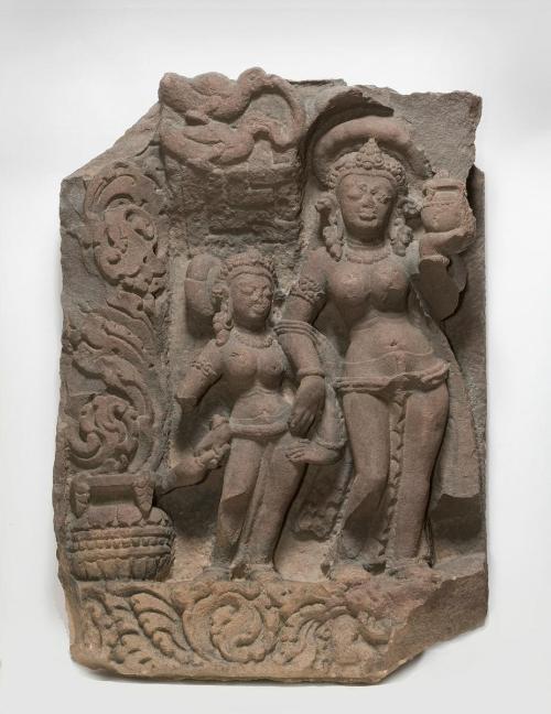 The river deity Ganga with attendant
