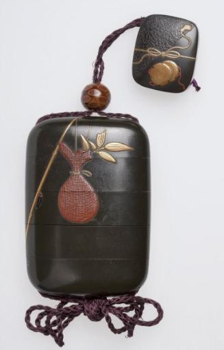 Inro with bag of fireflies
