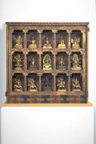 Shrine with fifteen gilded bronze images