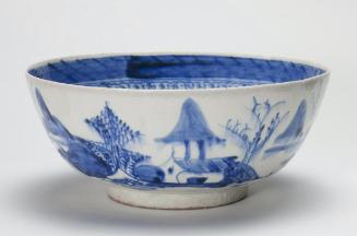 Bowl with Chinese-inspired landscape