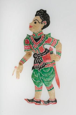 Shadow puppet of a young man