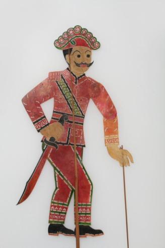 Shadow puppet of an officer