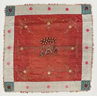 Textile depicting Guru Nanak and his companions