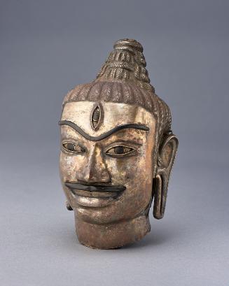 Head of Shiva, from a linga cover