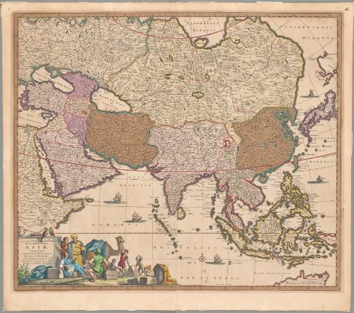 Accuratissima totius Asiae tabula: in omnes partes divisa, de nova correcta, ac in lucern edita; (Map of) the whole of Asia in its divisions, newly amended in light of published
