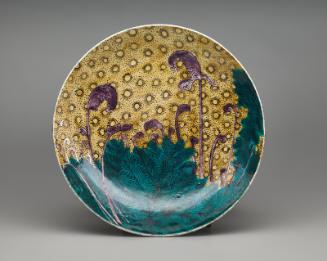 Large dish with bracken design
