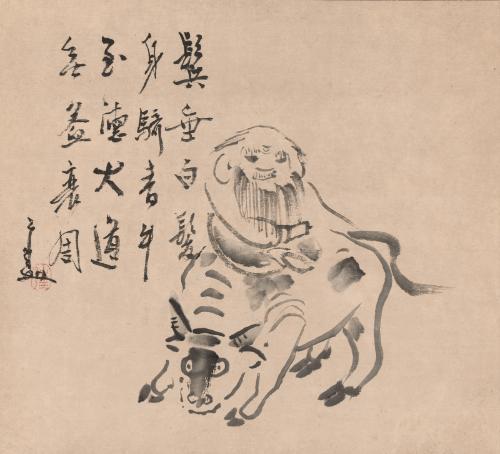 Laozi riding an ox