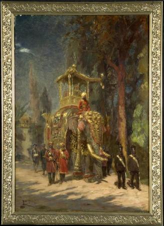 The Maharaja of Mysore on his state elephant