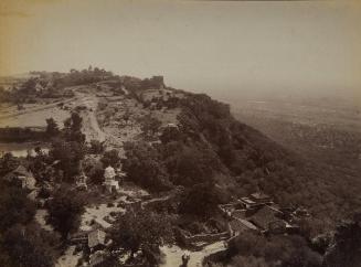 View near Tower of Victory, Chittore Fort, between 1876-1888
