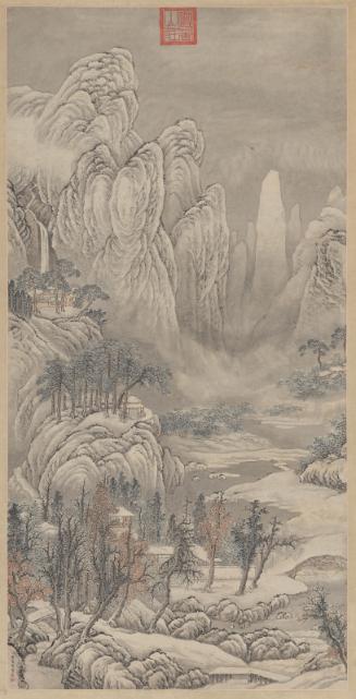 Mountain Peaks Covered in Snow