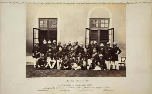 H.R.H. THE PRINCE OF WALES AND SUITE.