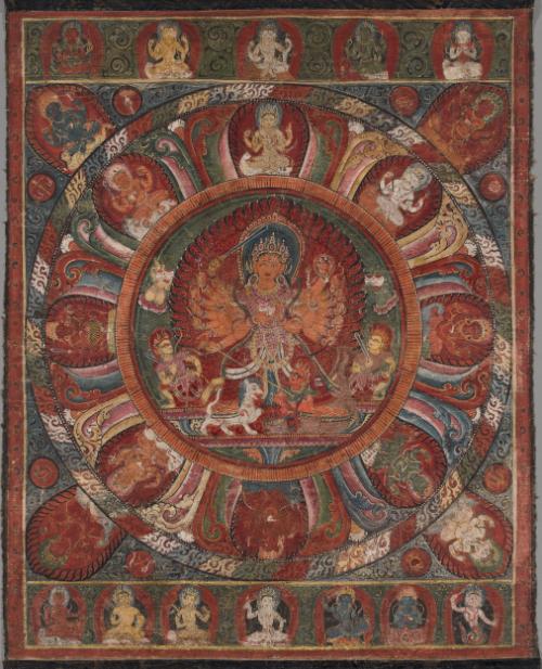 Mandala of the Hindu goddess Durga